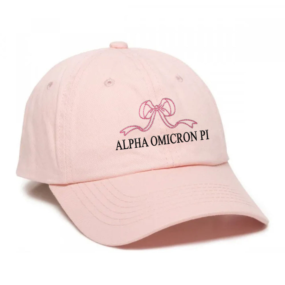 Alpha Omicron Pi Bows Baseball Cap Alpha Omicron Pi Bows Baseball Cap