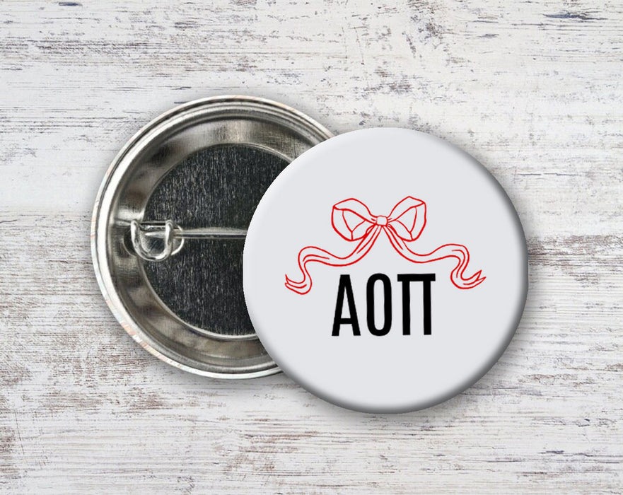 Alpha Omicron Pi Nickname Bow Pin Buttons Alpha Omicron Pi Nickname Bow Pin Buttons