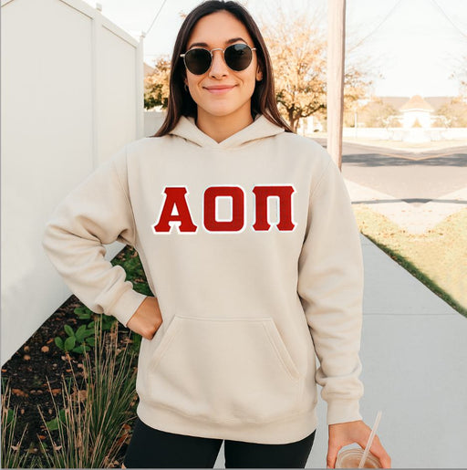 Alpha Omicron Pi Alpha Omicron Pi - 2 Day Ship Twill Hooded Sweatshirt