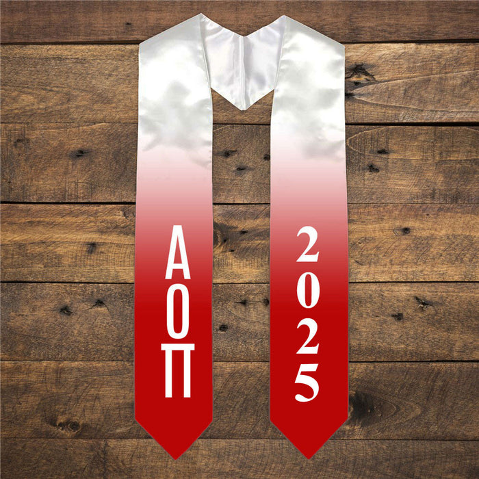 Alpha Omicron Pi Extra Fancy Greek Graduation Stole W Year Alpha Omicron Pi Extra Fancy Greek Graduation Stole W Year