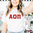 Alpha Omicron Pi Lettered Shirts Alpha Omicron Pi Lettered Shirts