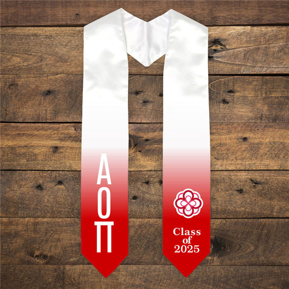 Alpha Omicron Pi Extra Fancy Greek Class Of Graduation Stole Alpha Omicron Pi Extra Fancy Greek Class Of  Graduation Stole
