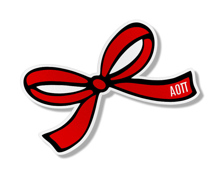 Alpha Omicron Pi Pretty Bow Decal Alpha Omicron Pi Pretty Bow Decal