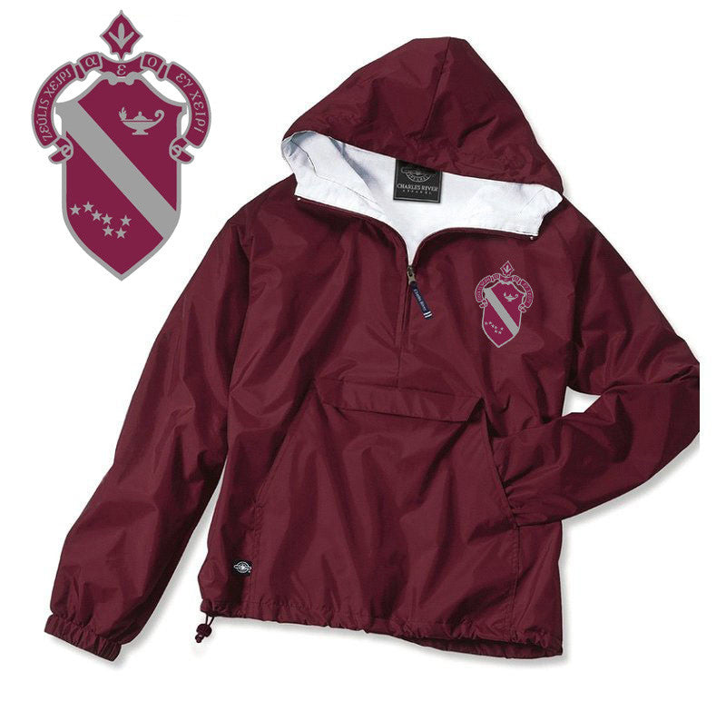 Alpha Phi Windbreaker Pullover Alpha Phi Windbreaker Pullover