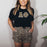 Alpha Phi Cheetah Print Lettered Tee Alpha Phi Cheetah Print Lettered Tee