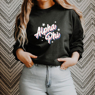 Alpha Phi Flashback Crewneck Sweatshirt Alpha Phi Flashback Crewneck Sweatshirt