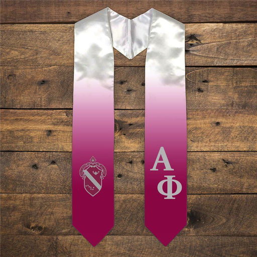 Alpha Phi Alpha Phi Extra Fancy Diagonal Greek Graduation Stole W Crest