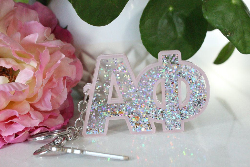 Alpha Phi Glitter Keychain Alpha Phi Glitter Keychain