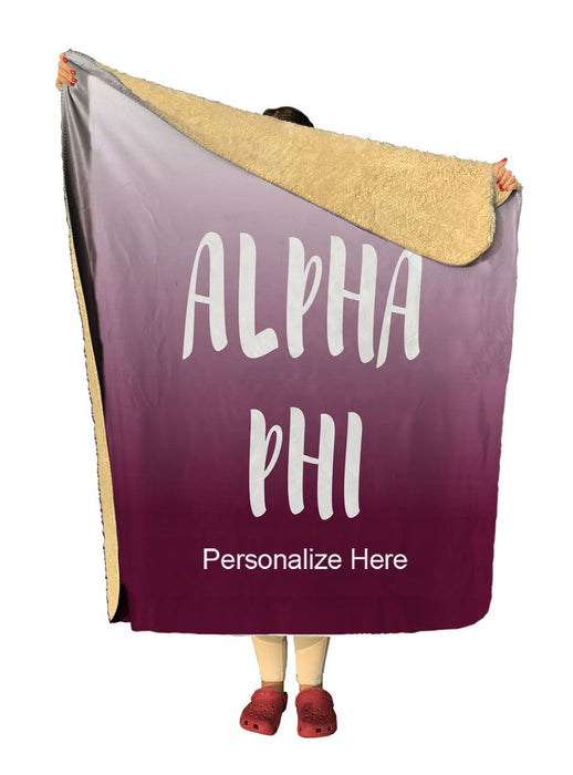 Alpha Phi Gradient Sherpa Lap Blanket Alpha Phi Gradient Sherpa Lap Blanket