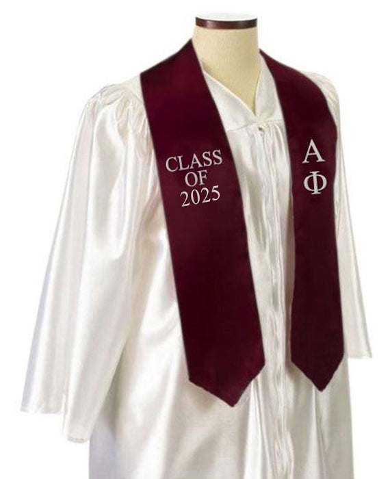 Alpha Phi Embroidered Graduation Sash Stole Alpha Phi Embroidered Graduation Sash Stole