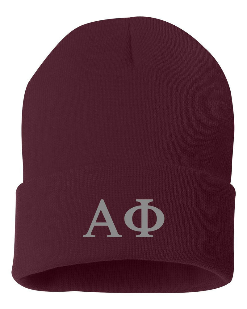 Alpha Phi Greek Letter Knit Cap Alpha Phi Greek Letter Knit Cap