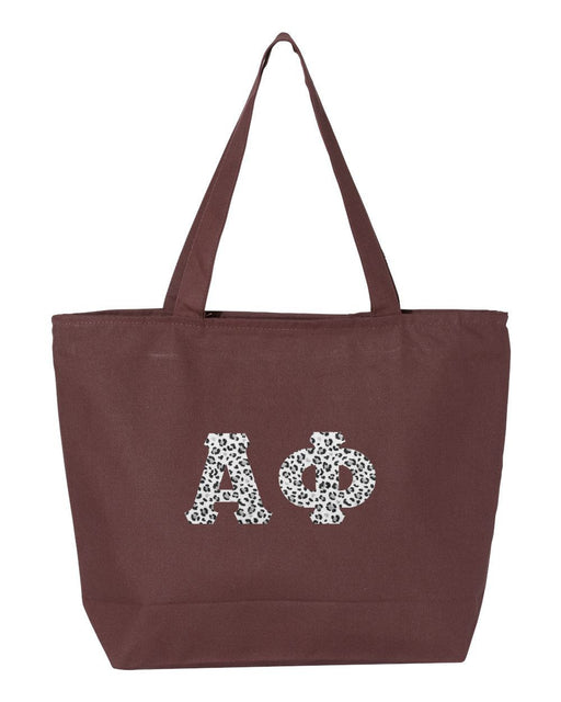 Alpha Phi Alpha Phi Greek Letter Zipper Tote