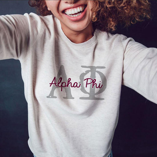 Alpha Phi Alpha Phi Greek Type Crewneck Sweatshirts