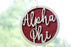 Alpha Phi Laser Carved Script Ornament 3" Round Alpha Phi Laser Carved Script Ornament - 3