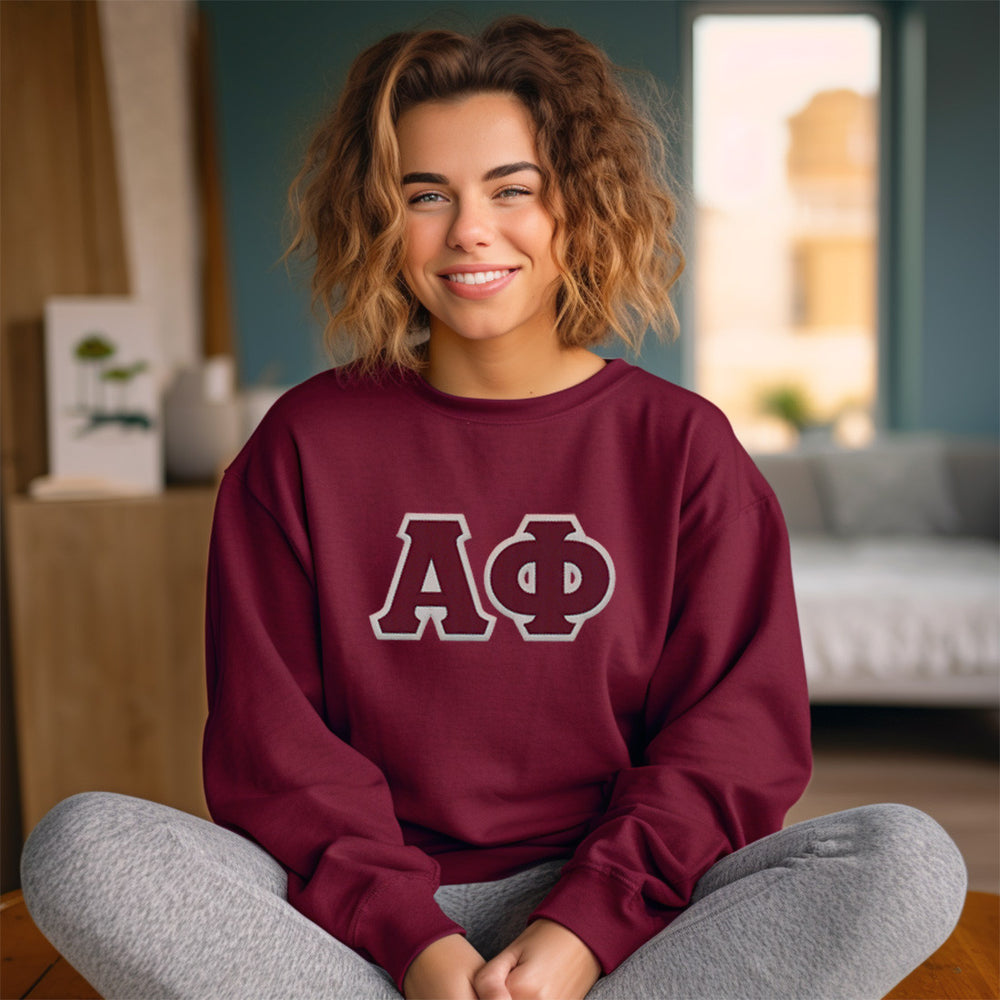 Alpha Phi Lettered Crewneck Alpha Phi Lettered Crewneck
