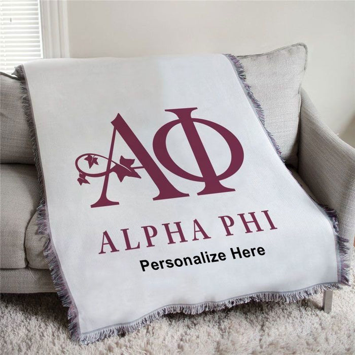 Alpha Phi Logo Afghan Blanket Throw Alpha Phi Logo Afghan Blanket Throw