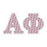 Alpha Phi Mascot Greek Letter Sticker 2.5" Tall Alpha Phi Mascot Greek Letter Sticker - 2.5