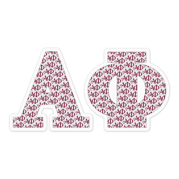 Alpha Phi Mascot Greek Letter Sticker 2.5" Tall Alpha Phi Mascot Greek Letter Sticker - 2.5