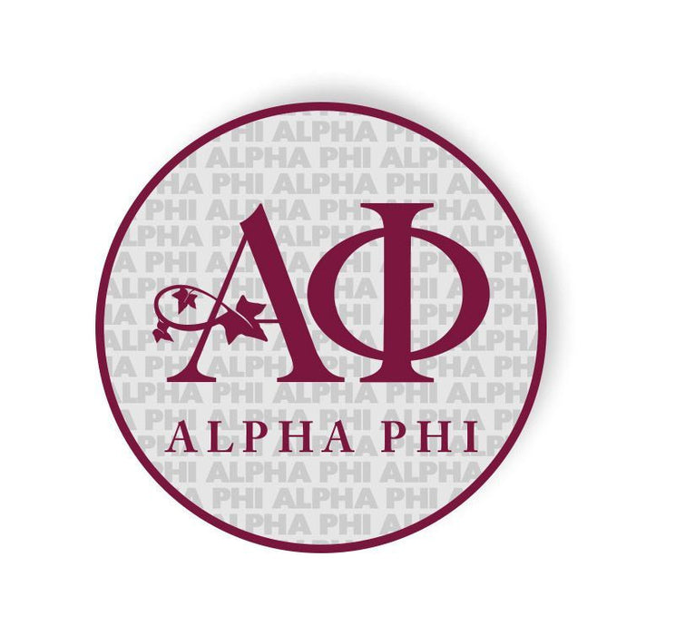 Alpha Phi Mascot Round Decals Alpha Phi Mascot Round Decals