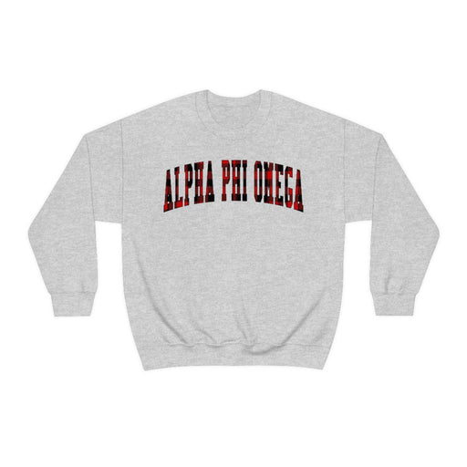 Alpha Phi Omega Alpha Phi Omega Christmas Plaid Nickname Crewnecks