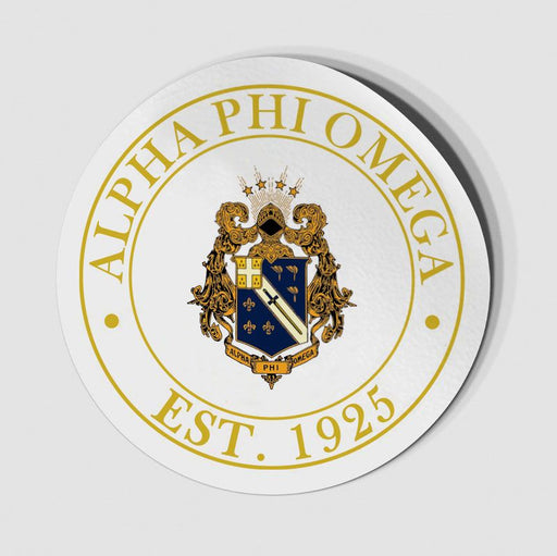 Alpha Phi Omega Alpha Phi Omega Circle Crest - Shield Decal