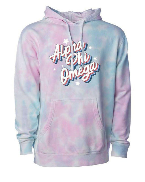 Alpha Phi Omega Alpha Phi Omega Cotton Candy Tie - Dyed Hoodie