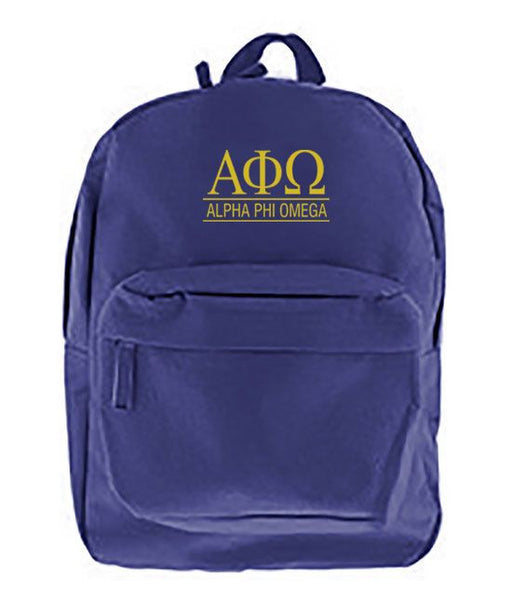 Alpha Phi Omega Custom Text Backpack