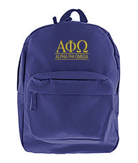 Alpha Phi Omega Custom Text Backpack Alpha Phi Omega Custom Text Backpack