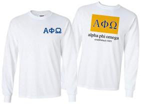 Greekgear Alpha Phi Omega Flag Long Sleeve T Shirt Alpha Phi Omega Flag Long Sleeve T-Shirt