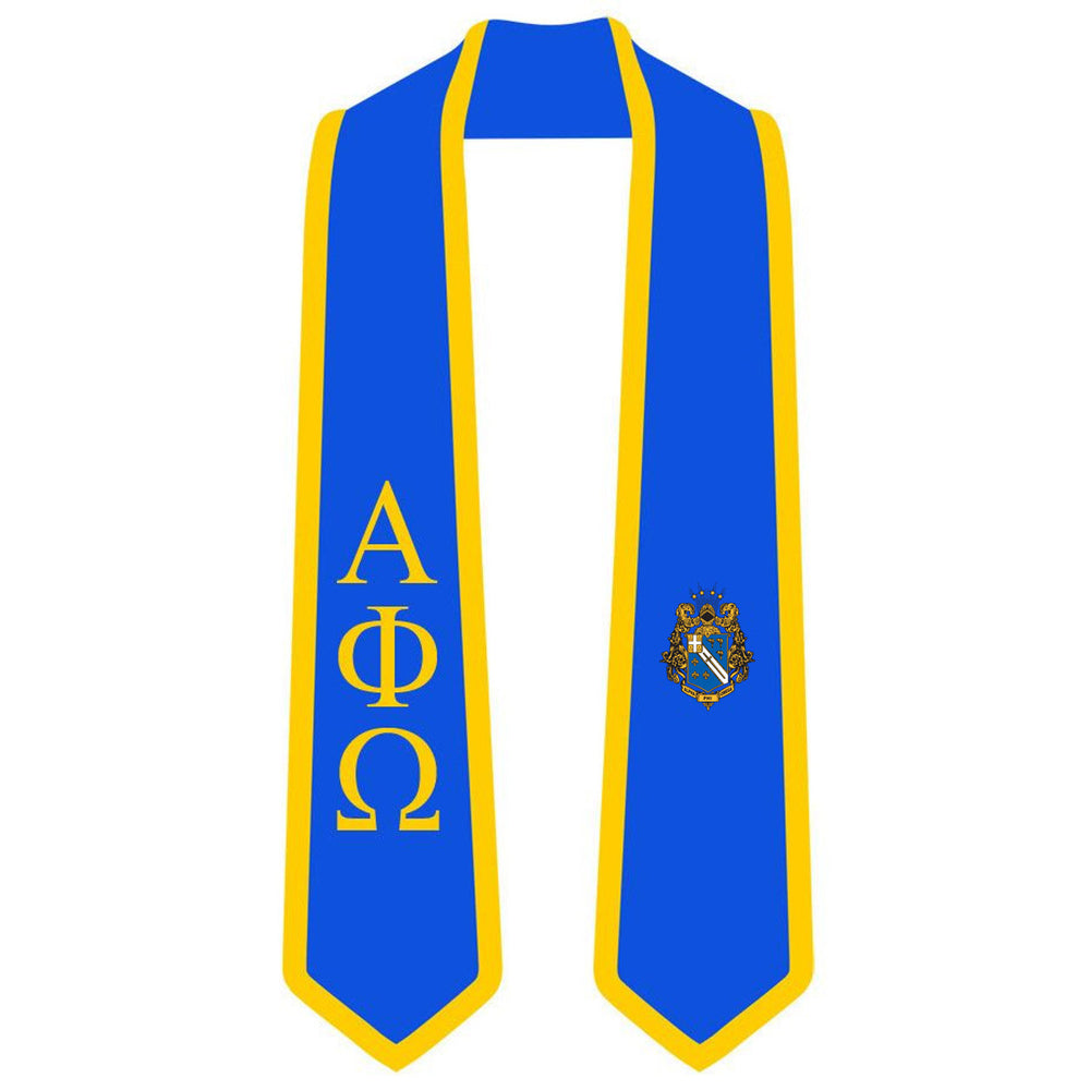 Discount Alpha Phi Omega Greek 2 Tone Lettered Graduation Sash Stole DISCOUNT-Alpha Phi Omega Greek 2 Tone Lettered Graduation Sash Stole