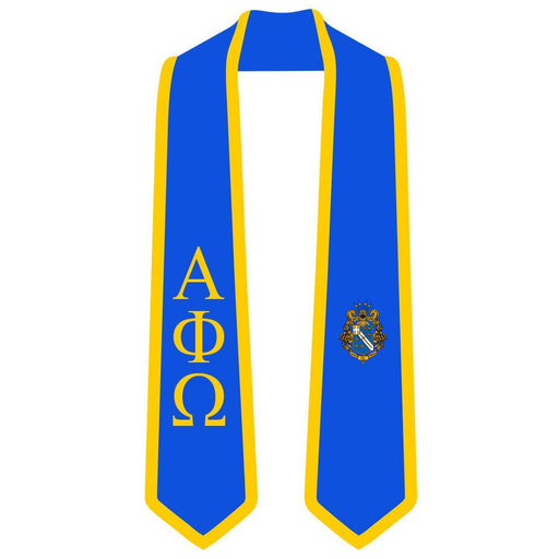 Alpha Phi Omega DISCOUNT-Alpha Phi Omega Greek 2 Tone Lettered Graduation Sash Stole