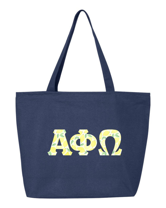 Alpha Phi Omega Greek Letter Zipper Tote Alpha Phi Omega Greek Letter Zipper Tote