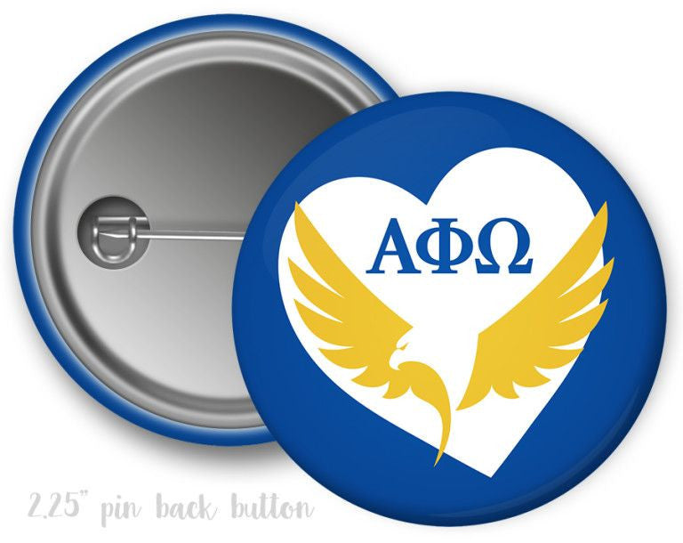 Alpha Phi Omega Heart Mascot Button Alpha Phi Omega Heart Mascot Button