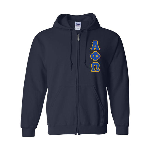 Alpha Phi Omega Alpha Phi Omega Heavy Full Zip Hoodie - 3