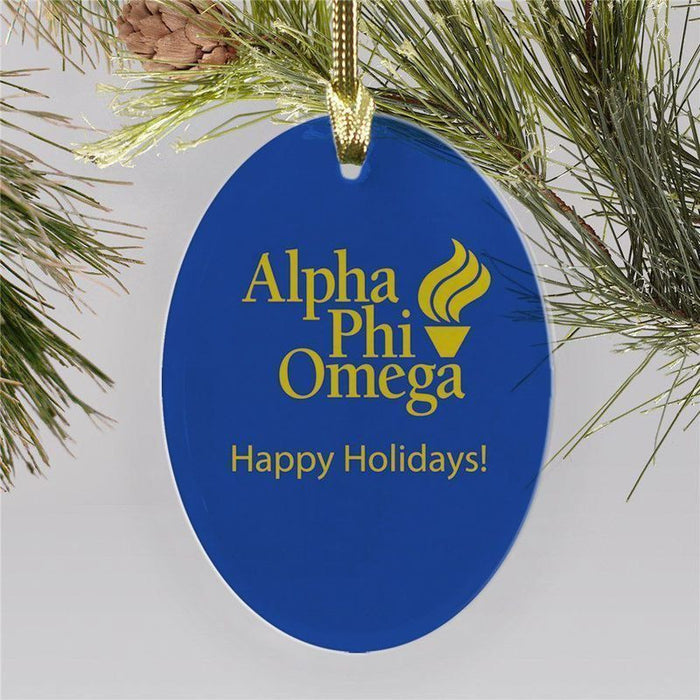 Alpha Phi Omega Holiday Color Mascot Christmas Ornament Alpha Phi Omega Holiday Color Mascot Christmas Ornament