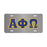 Alpha Phi Omega Lettered License Covers ALPHA PHI OMEGA LETTERED LICENSE COVERS