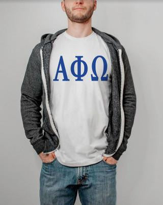 Printify Alpha Phi Omega Lettered Tee $24.95 ALPHA PHI OMEGA LETTERED TEE - $24.95