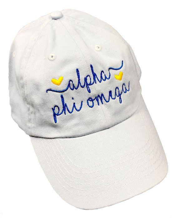 Alpha Phi Omega Hearts Ball Cap Alpha Phi Omega Hearts Ball Cap