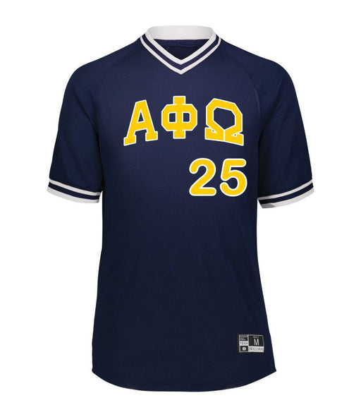 Alpha Phi Omega Alpha Phi Omega Retro V-Neck Baseball Jersey