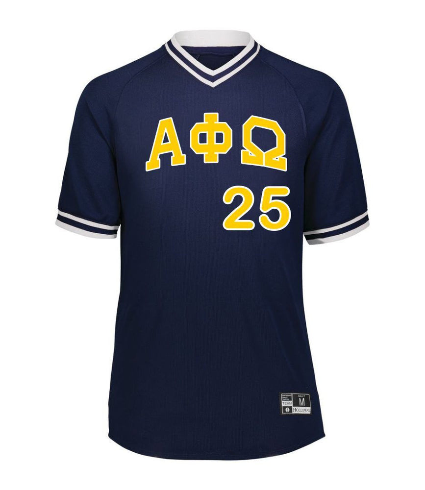 Alpha Phi Omega Retro V Neck Baseball Jersey Alpha Phi Omega Retro V-Neck Baseball Jersey