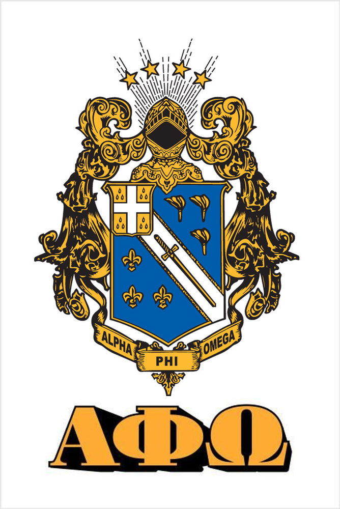 Alpha Phi Omega Crest Shield Window Decals Stickers Alpha Phi Omega Crest - Shield Window Decals Stickers