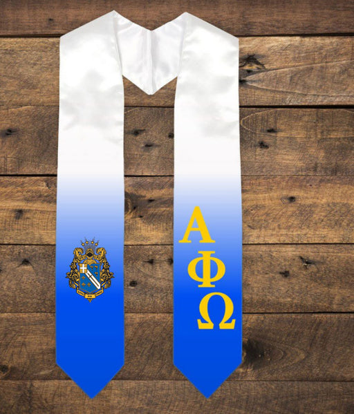 Alpha Phi Omega Alpha Phi Omega Extra Fancy Diagonal Greek Graduation Stole W Crest