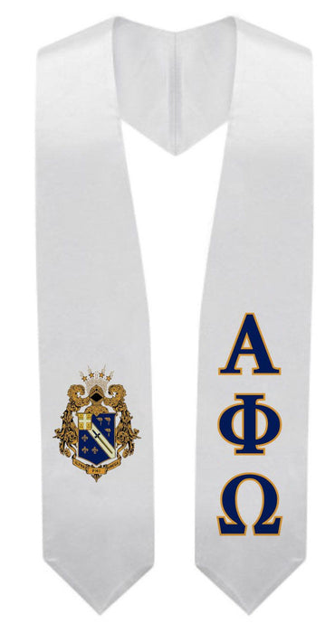 Alpha Phi Omega Super Crest Shield Graduation Stole Alpha Phi Omega Super Crest - Shield Graduation Stole