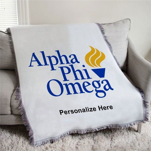 Alpha Phi Omega Alpha Phi Omega Torch Logo Afghan Blanket Throw