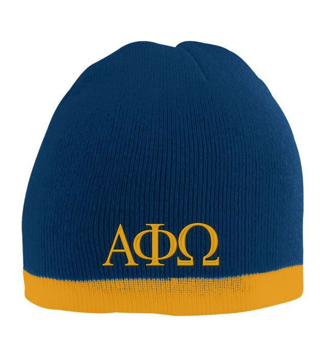 Alpha Phi Omega Two Tone Knit Beanie Alpha Phi Omega Two Tone Knit Beanie