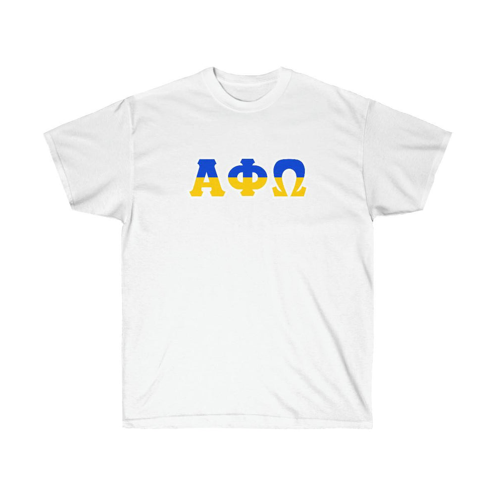 Printify Alpha Phi Omega Two Toned Greek Lettered T Shirts Alpha Phi Omega Two Toned Greek Lettered T-shirts