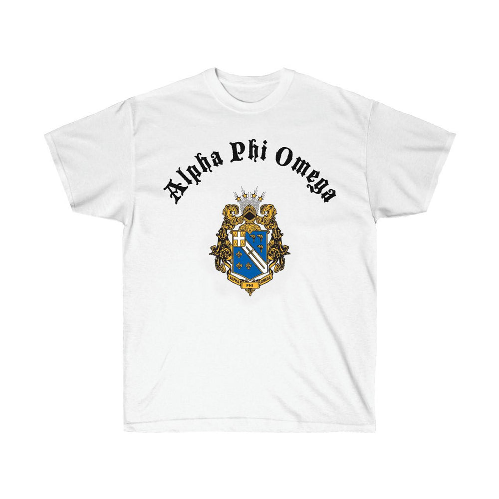 Printify Alpha Phi Omega Vintage Crest Tees Alpha Phi Omega Vintage Crest Tees