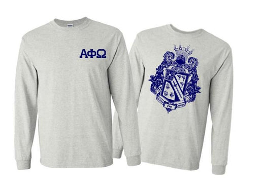 Alpha Phi Omega Alpha Phi Omega  World Famous Crest Long Sleeve T-Shirt
