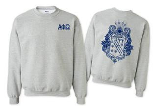 Alpha Phi Omega Alpha Phi Omega  World Famous Crest - Shield Crewneck Sweatshirts