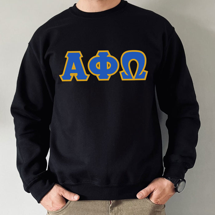 Alpha Phi Omega Lettered Crewneck Sweatshirt Alpha Phi Omega Lettered Crewneck Sweatshirt